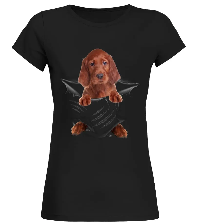 Irish Setter Scratch Camiseta cuello redondo Mujer