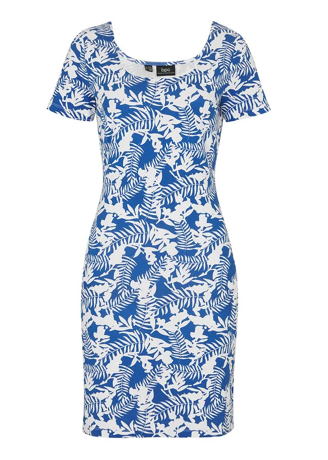 JERSEY DE PUNTO BáSICO CON ESTAMPADO AZUL IMPERIALBLANCO ESTAMPADO