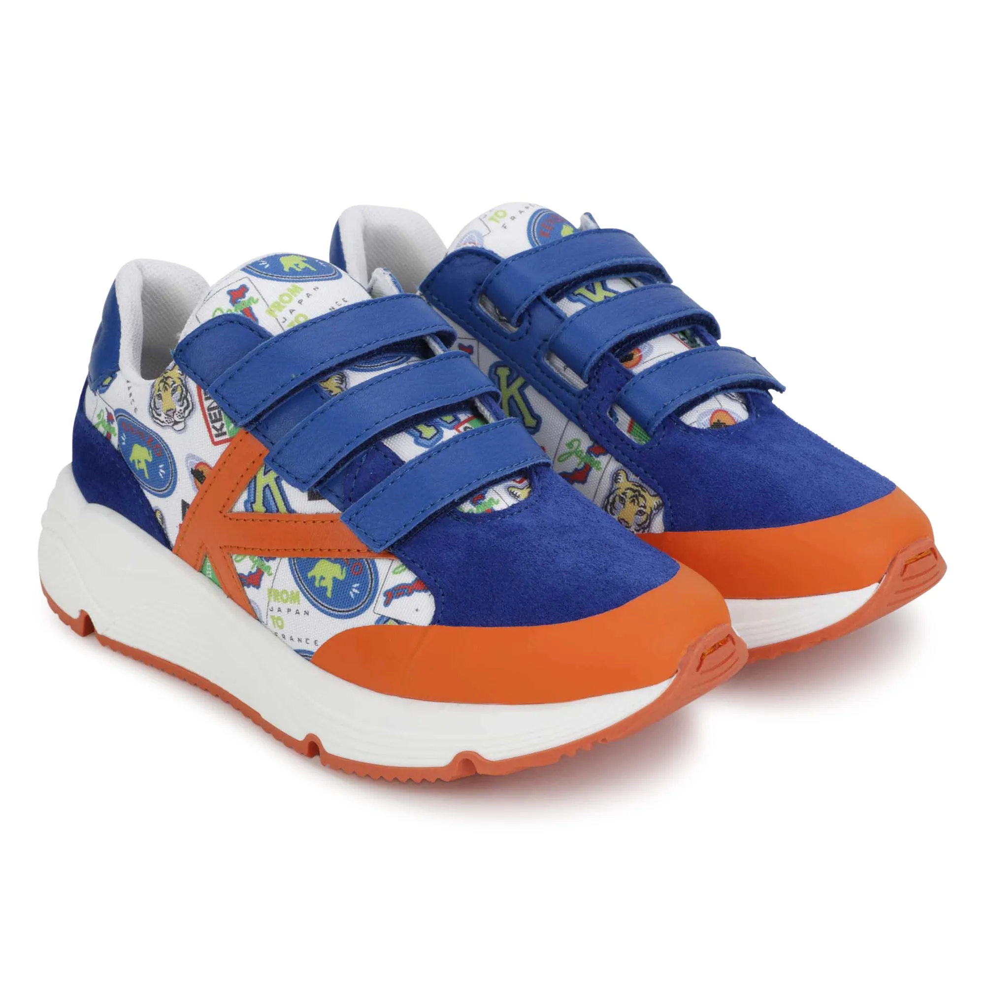 KENZO KIDS Deportivas de piel y velcro