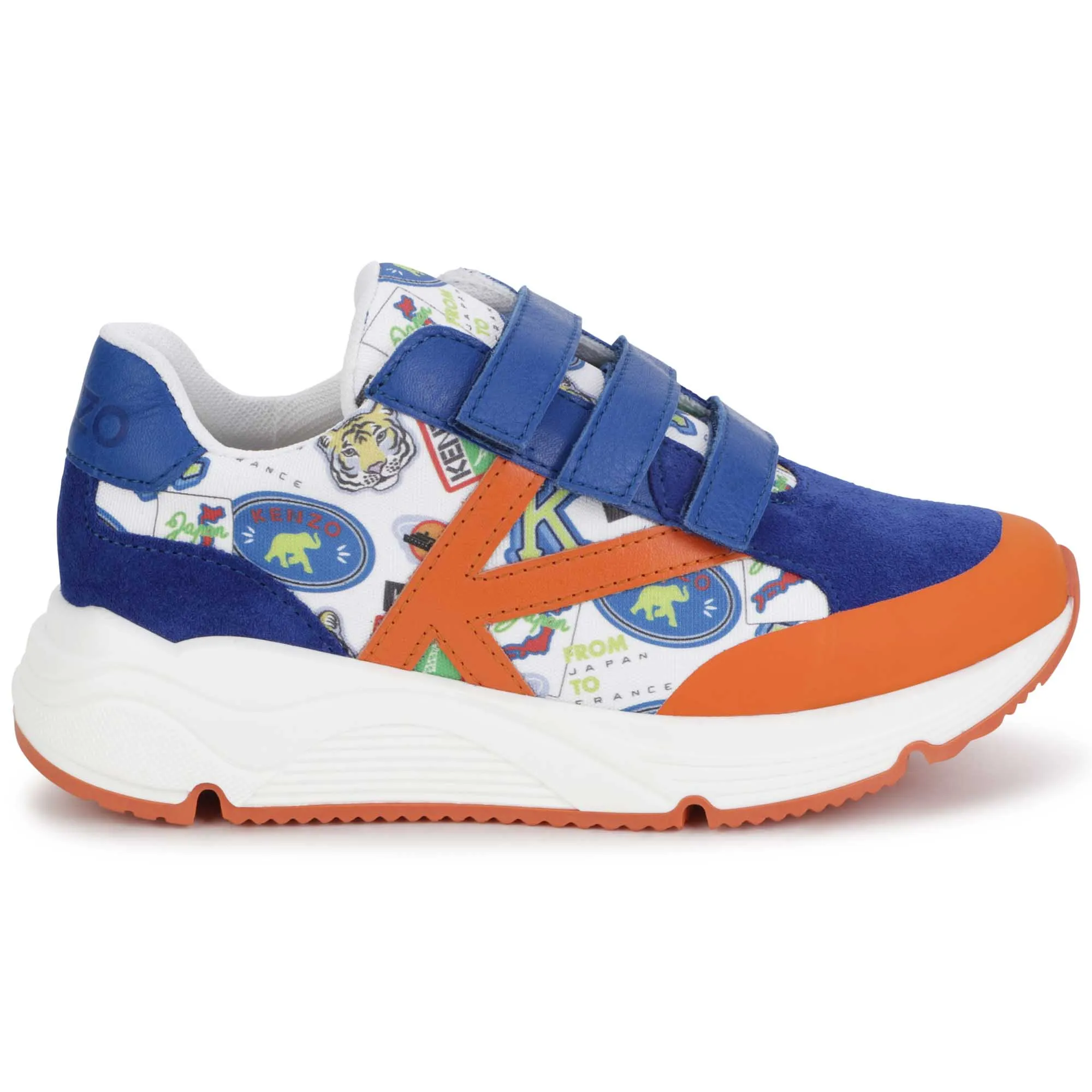 KENZO KIDS Deportivas de piel y velcro