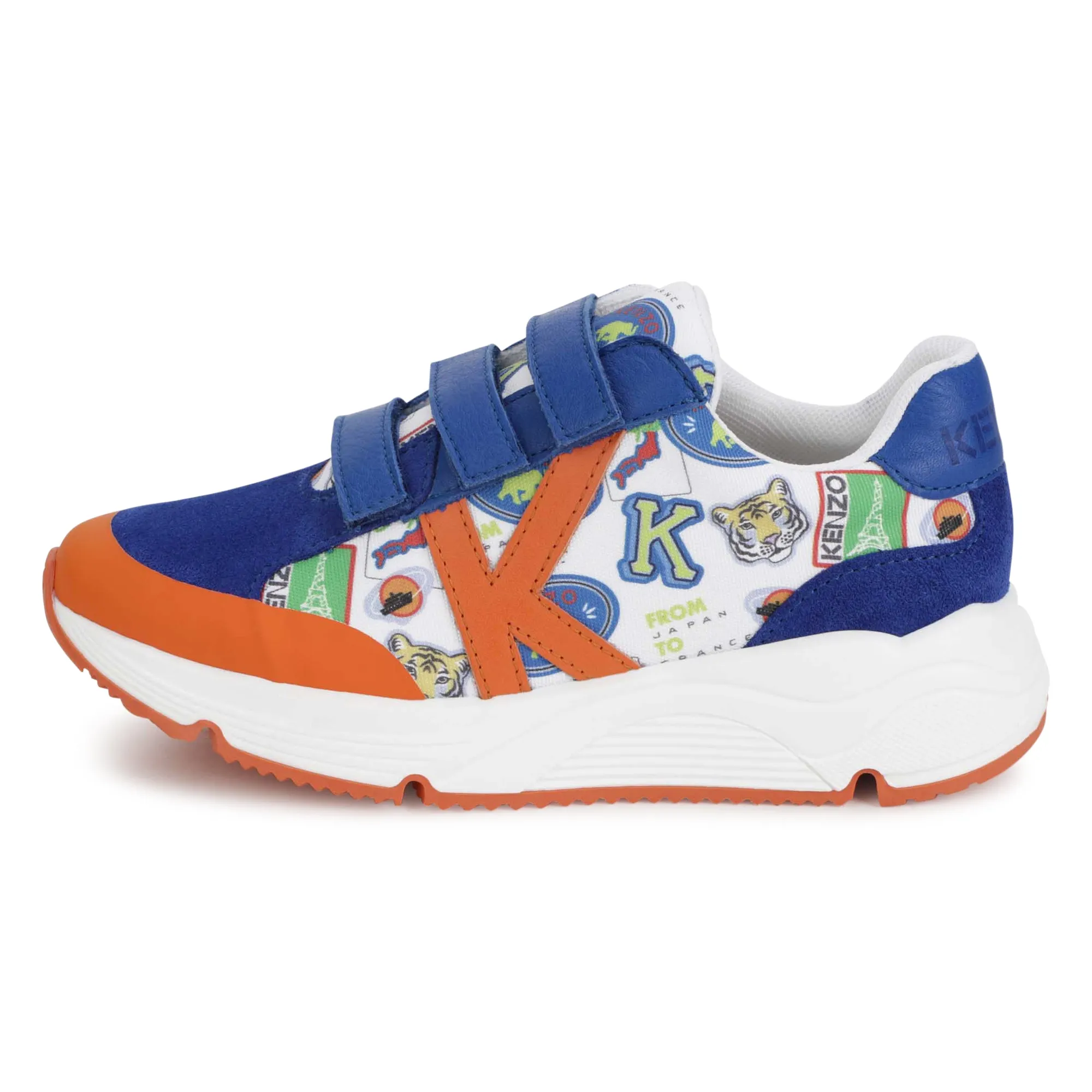 KENZO KIDS Deportivas de piel y velcro