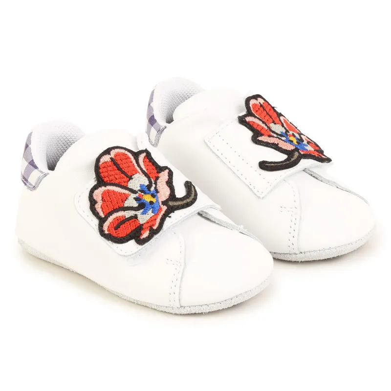 KENZO KIDS Patucos de cuero con velcro
