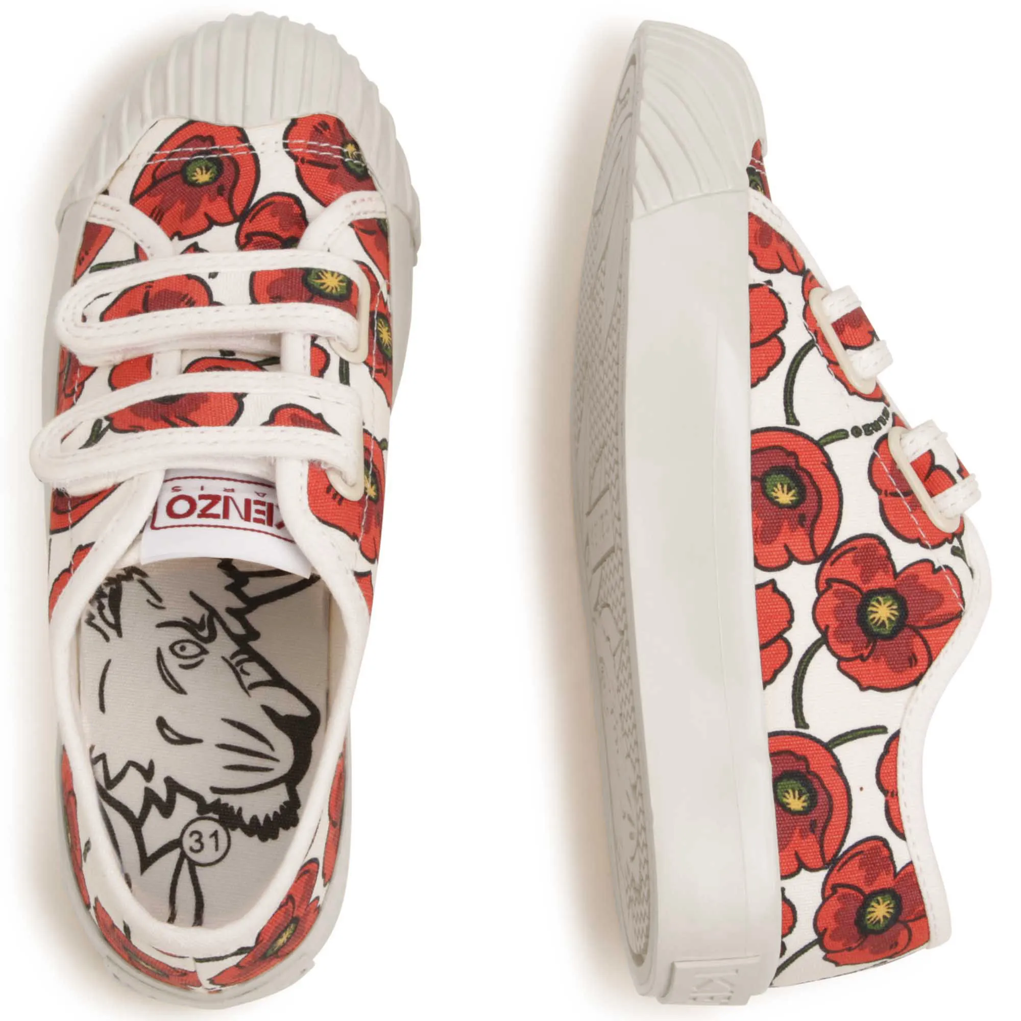 KENZO KIDS Zapatillas de lona con velcro
