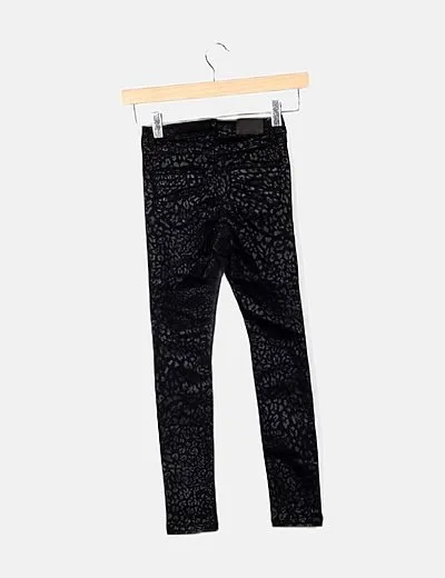 KIDS ONLY Jeans negro estampado animal