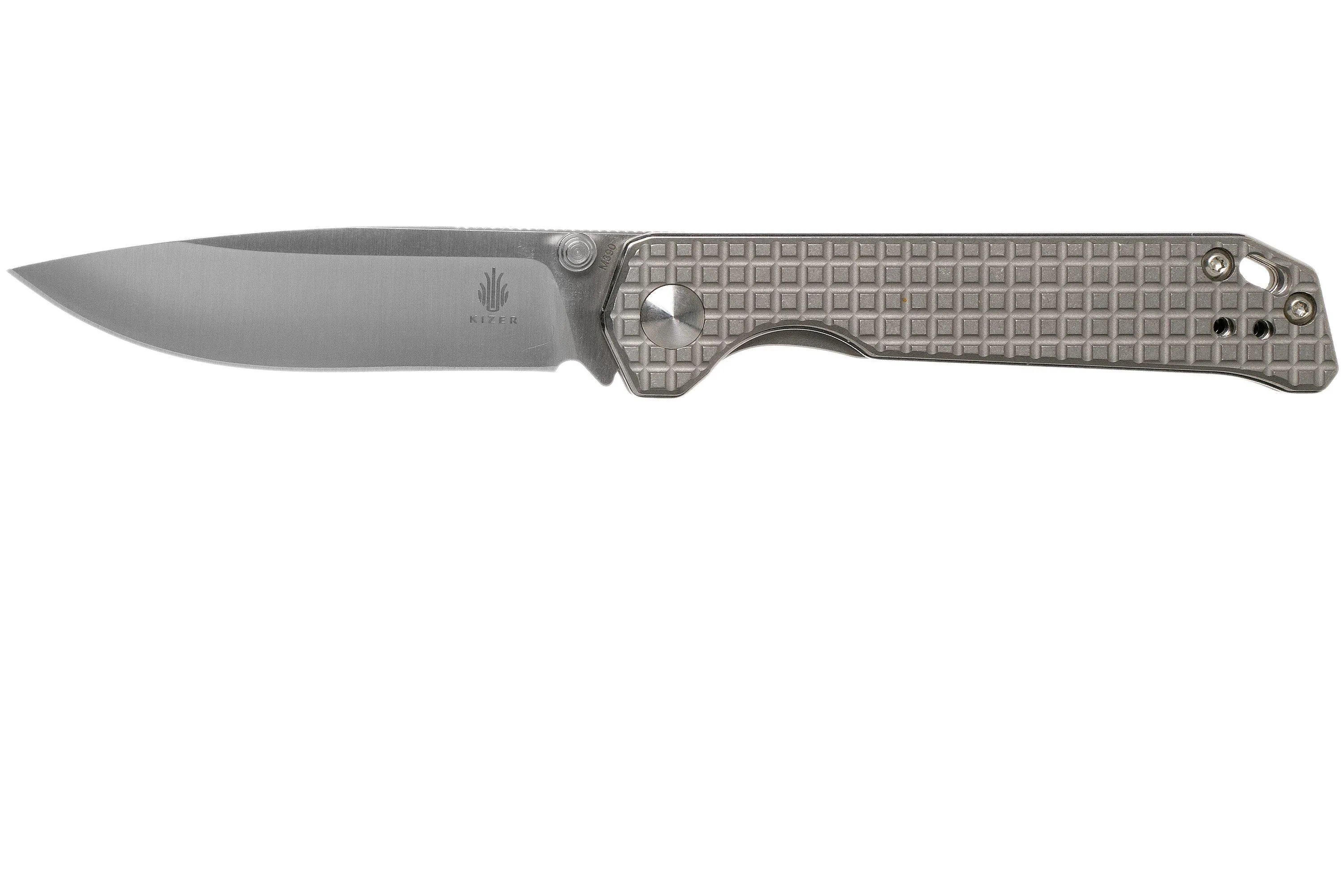 Kizer Begleiter Mini Droppoint KI3458RA2, M390, titanio, navaja, diseño Azo