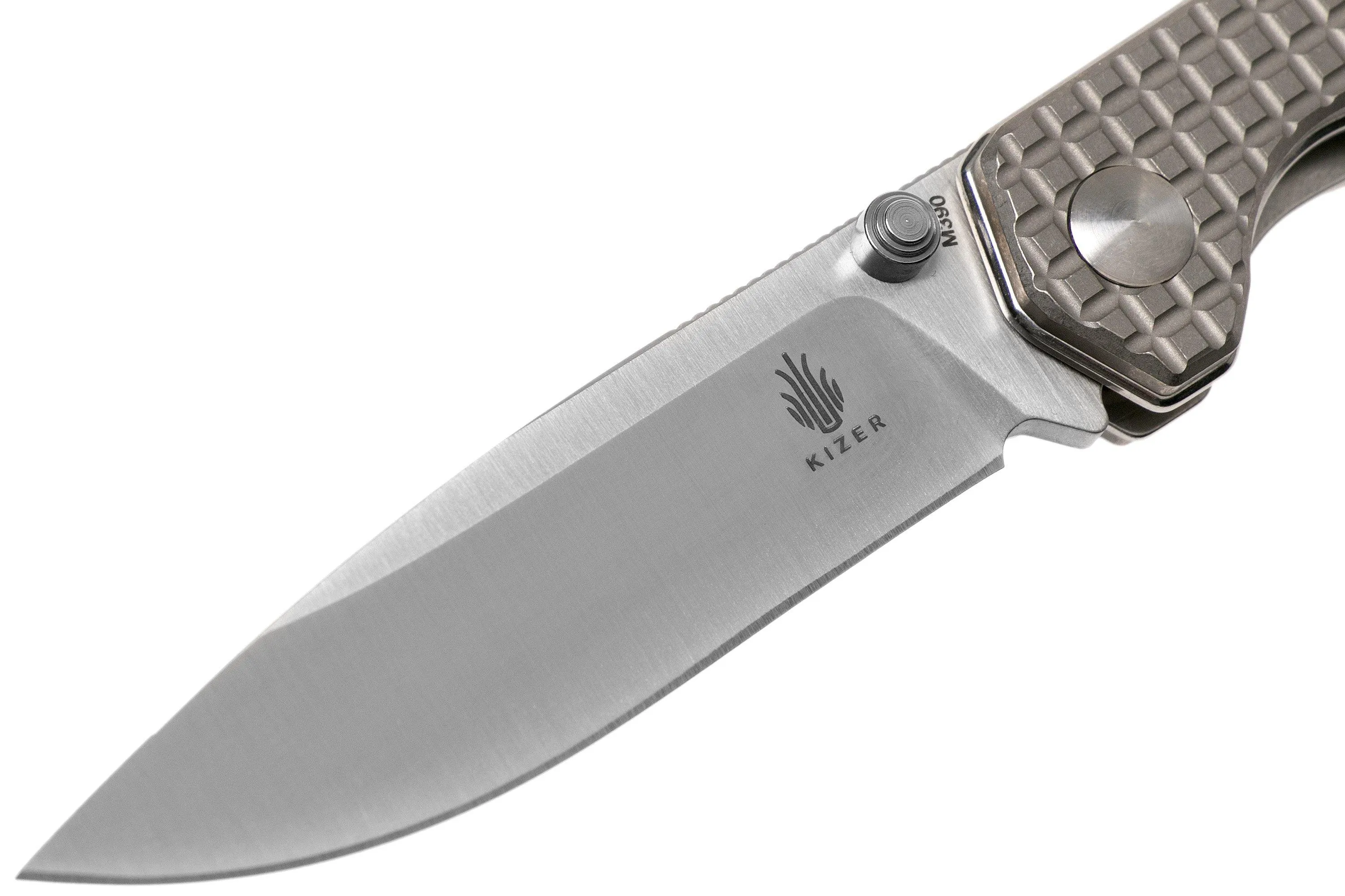 Kizer Begleiter Mini Droppoint KI3458RA2, M390, titanio, navaja, diseño Azo