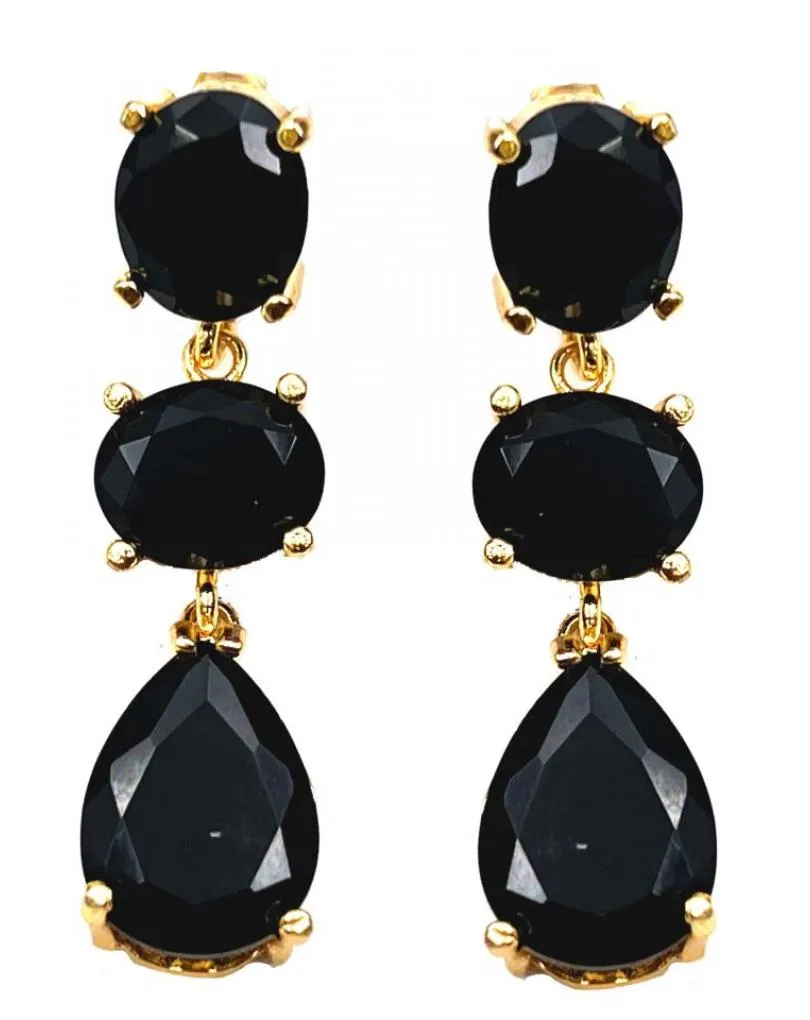 LARGOS PENDIENTES NEGROS EXCLUSIVOS PARA BODAS Y EVENTOS