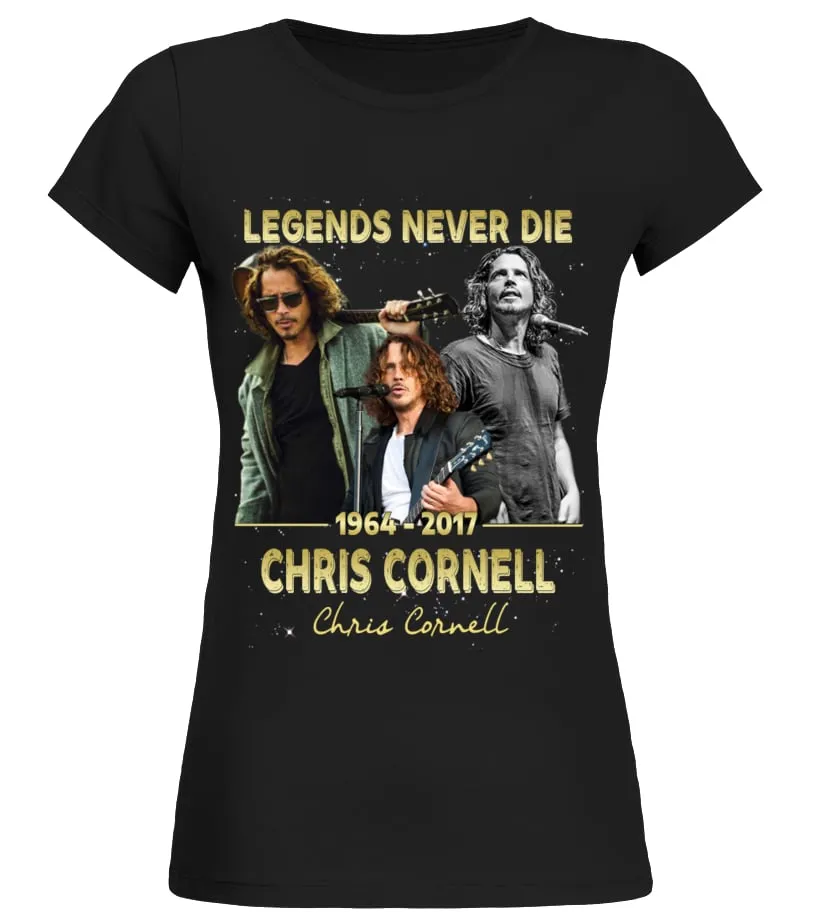 LEGENDS NEVER DIEKK chris cornell Camiseta cuello redondo Mujer