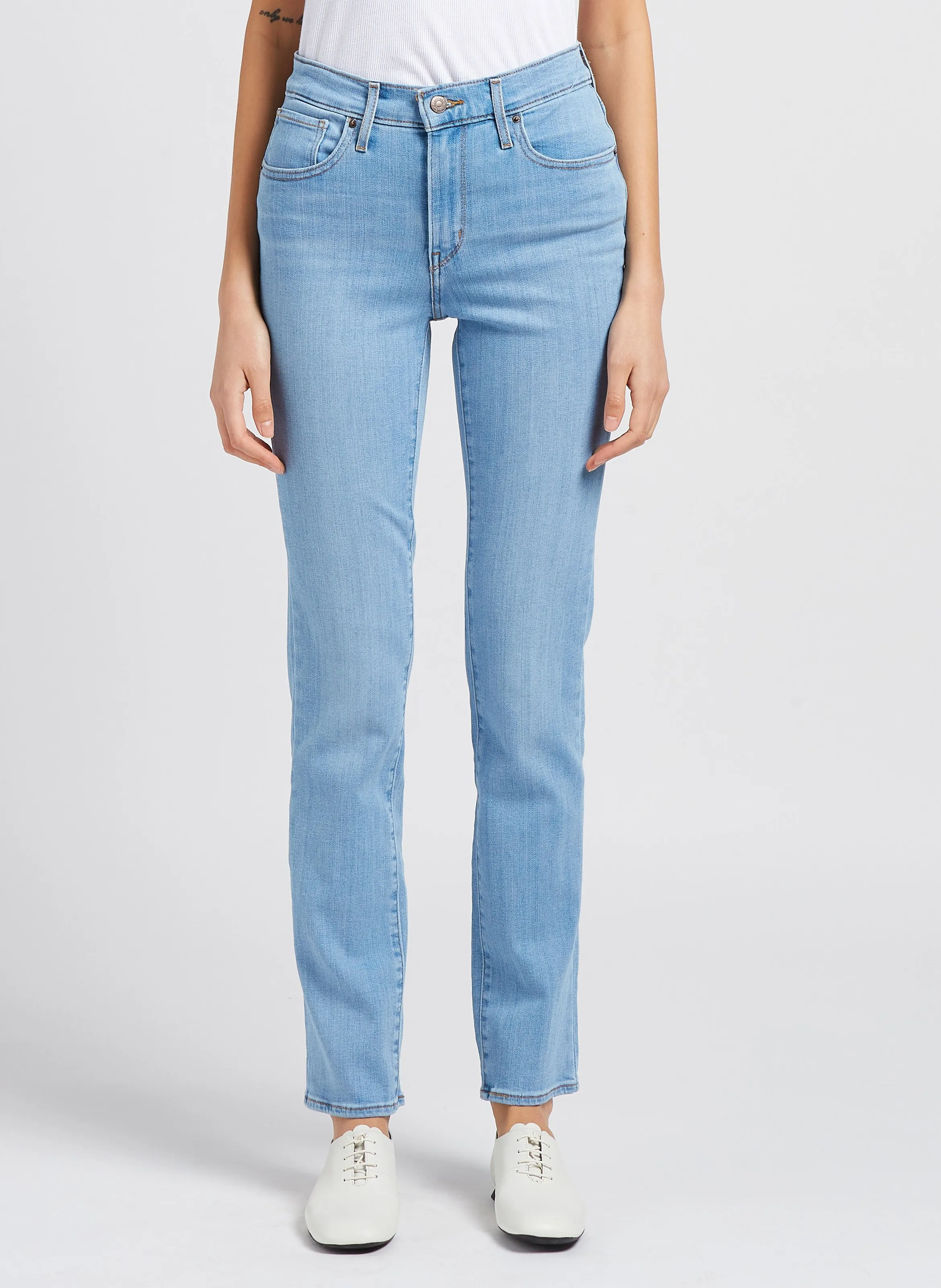 LEVI'S 724 HIGH RISE STRAIGHT  VAQUERO RECTO DESTEñIDO DE MEZCLA DE ALGODóN EN VAQUEROS DESTENIDOS