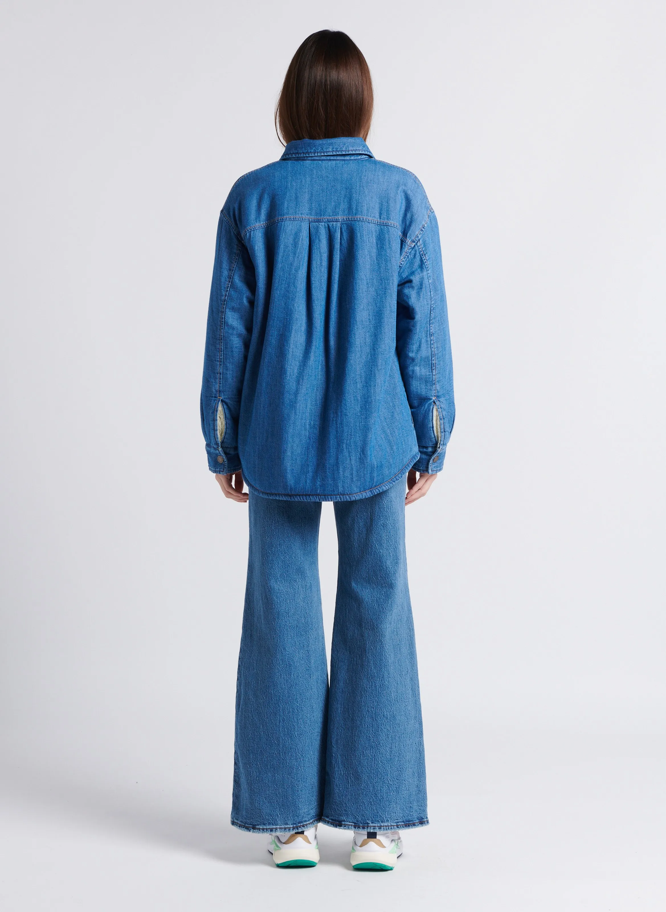 LEVI'S LOLA  SOBRECAMISA RECTA DE ALGODóN CON CUELLO CLáSICO EN AZUL