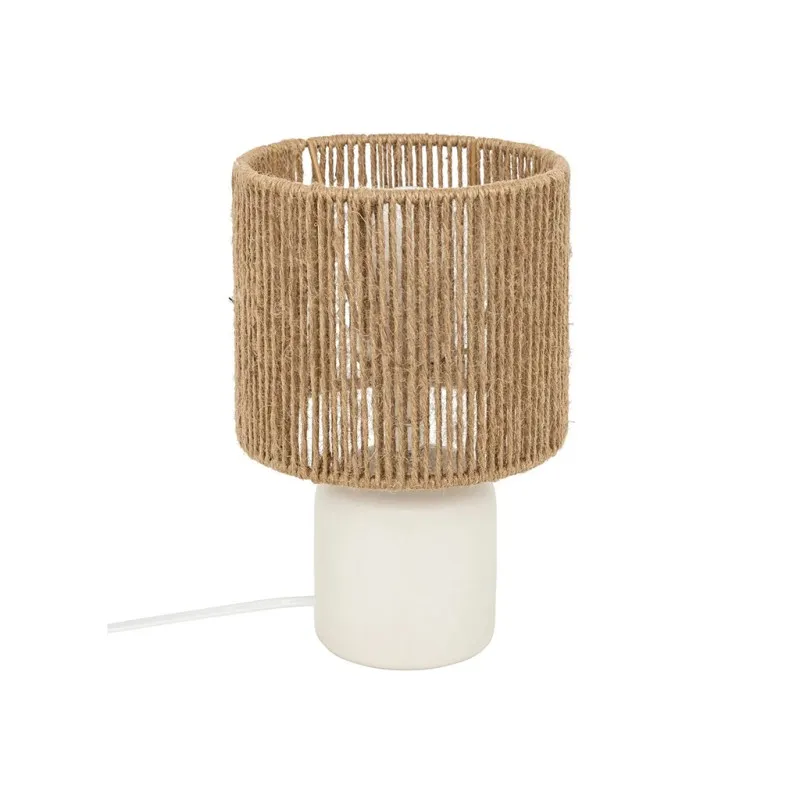 Lámpara De Mesa Koby Blanco Y Natural