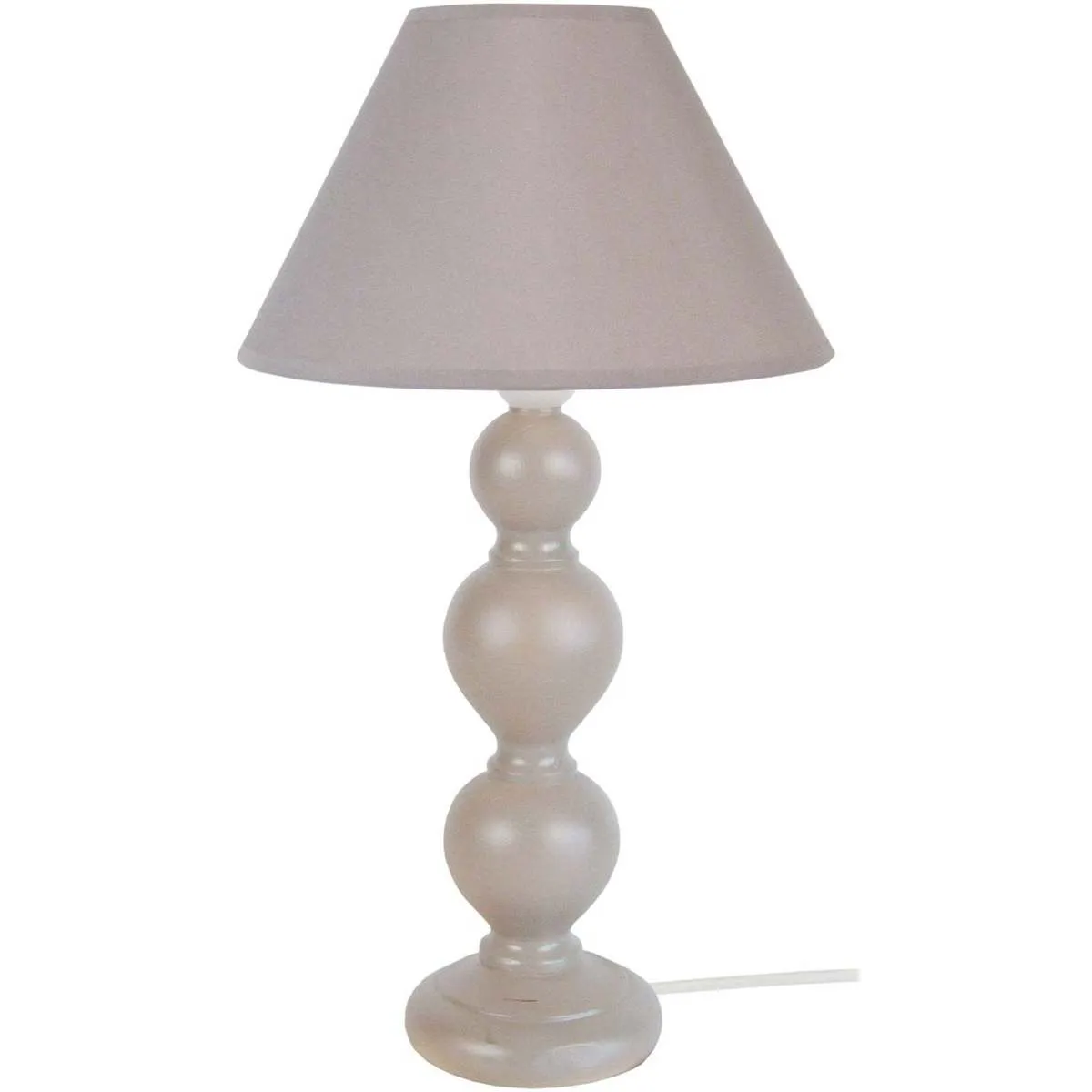 lámpara de noche redondo madera gris pardo