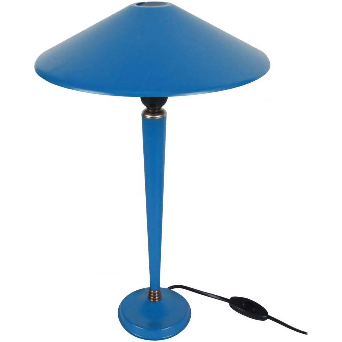 lámpara de noche redondo metal azul