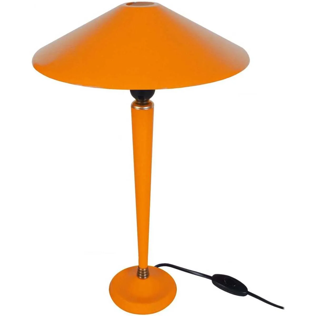 lámpara de noche redondo metal naranja