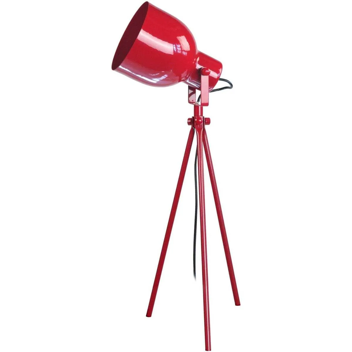 lámpara de noche redondo metal rojo
