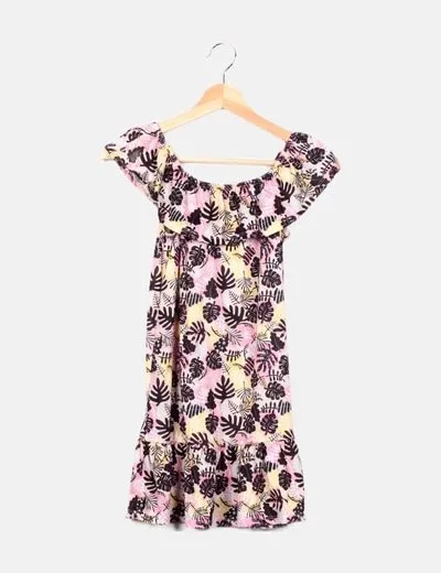 Mango Vestido estampado floral multicolor