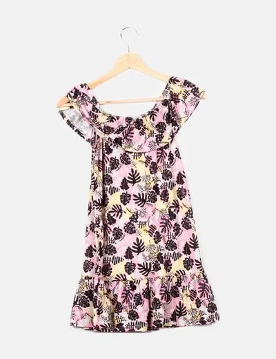 Mango Vestido estampado floral multicolor