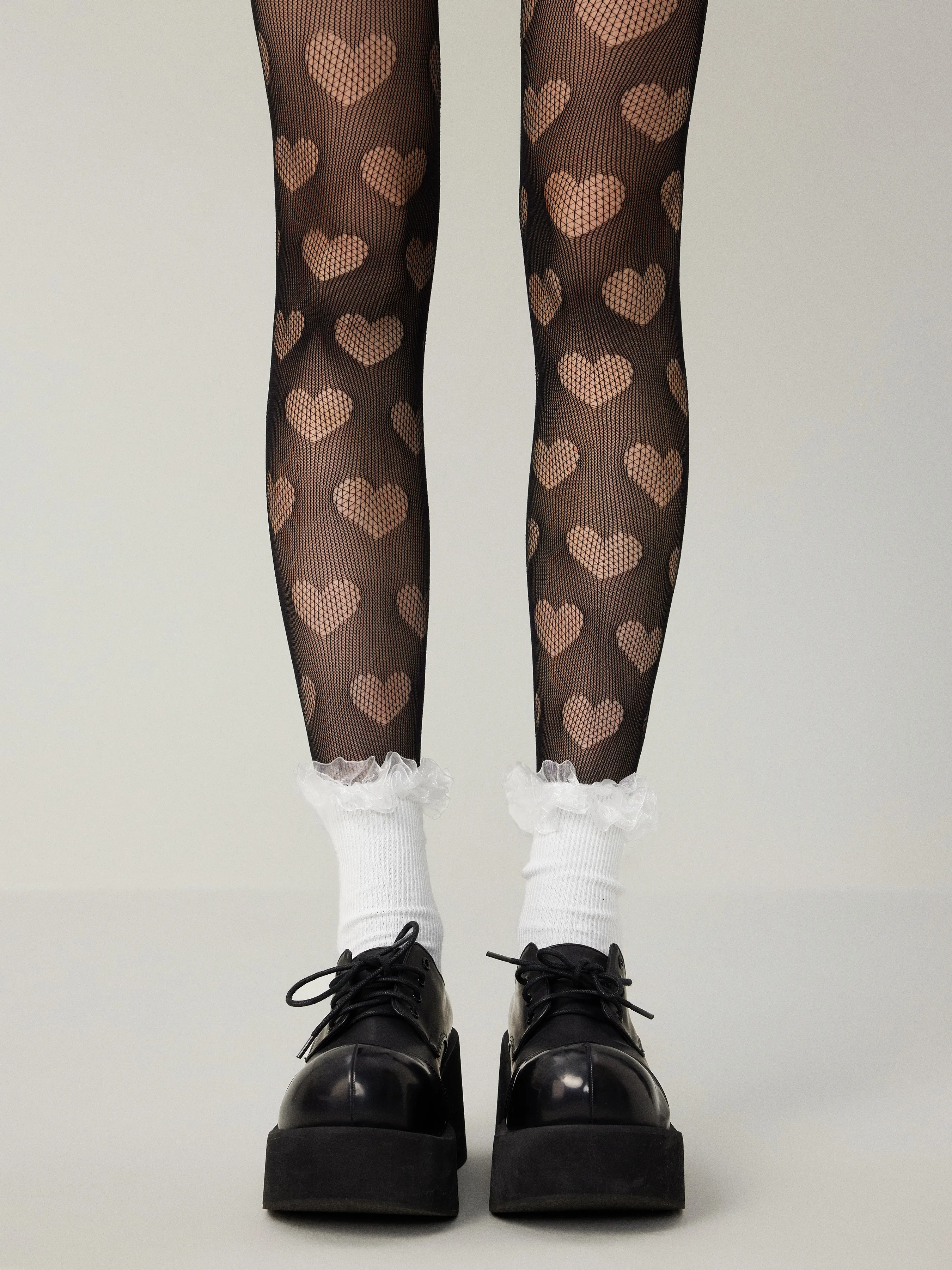  Medias con Decoración de Corazón