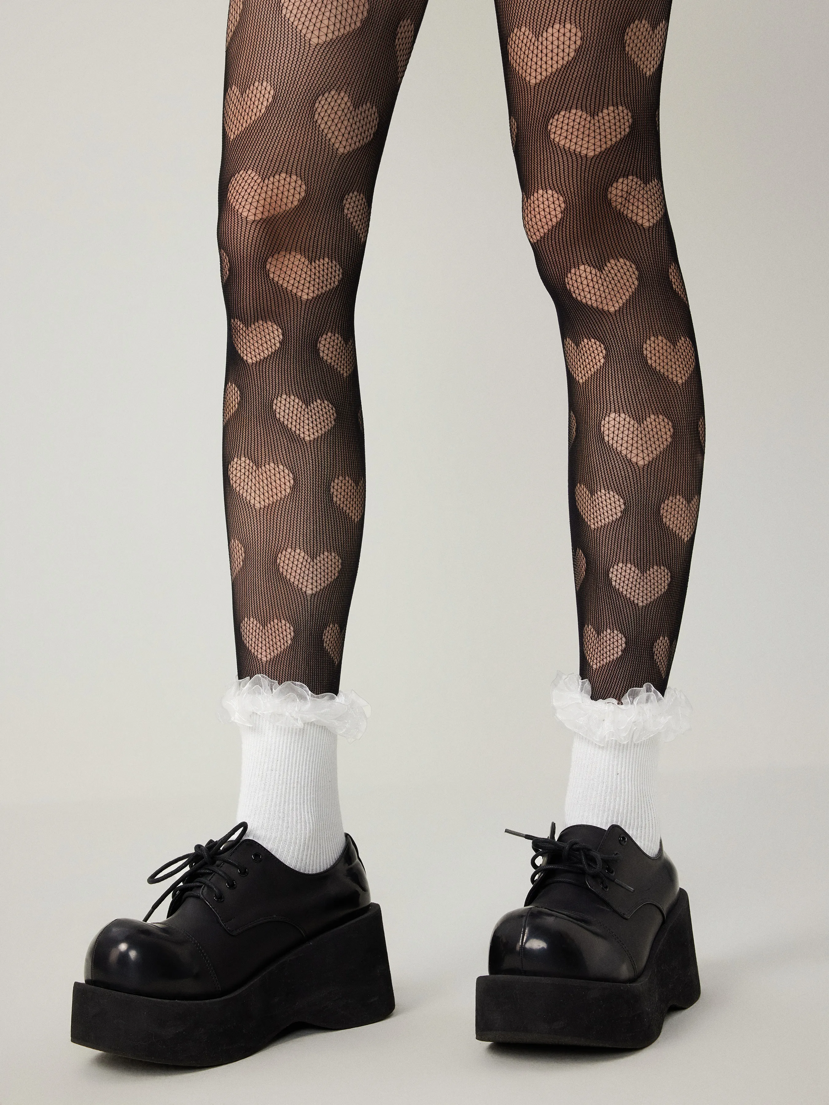  Medias con Decoración de Corazón