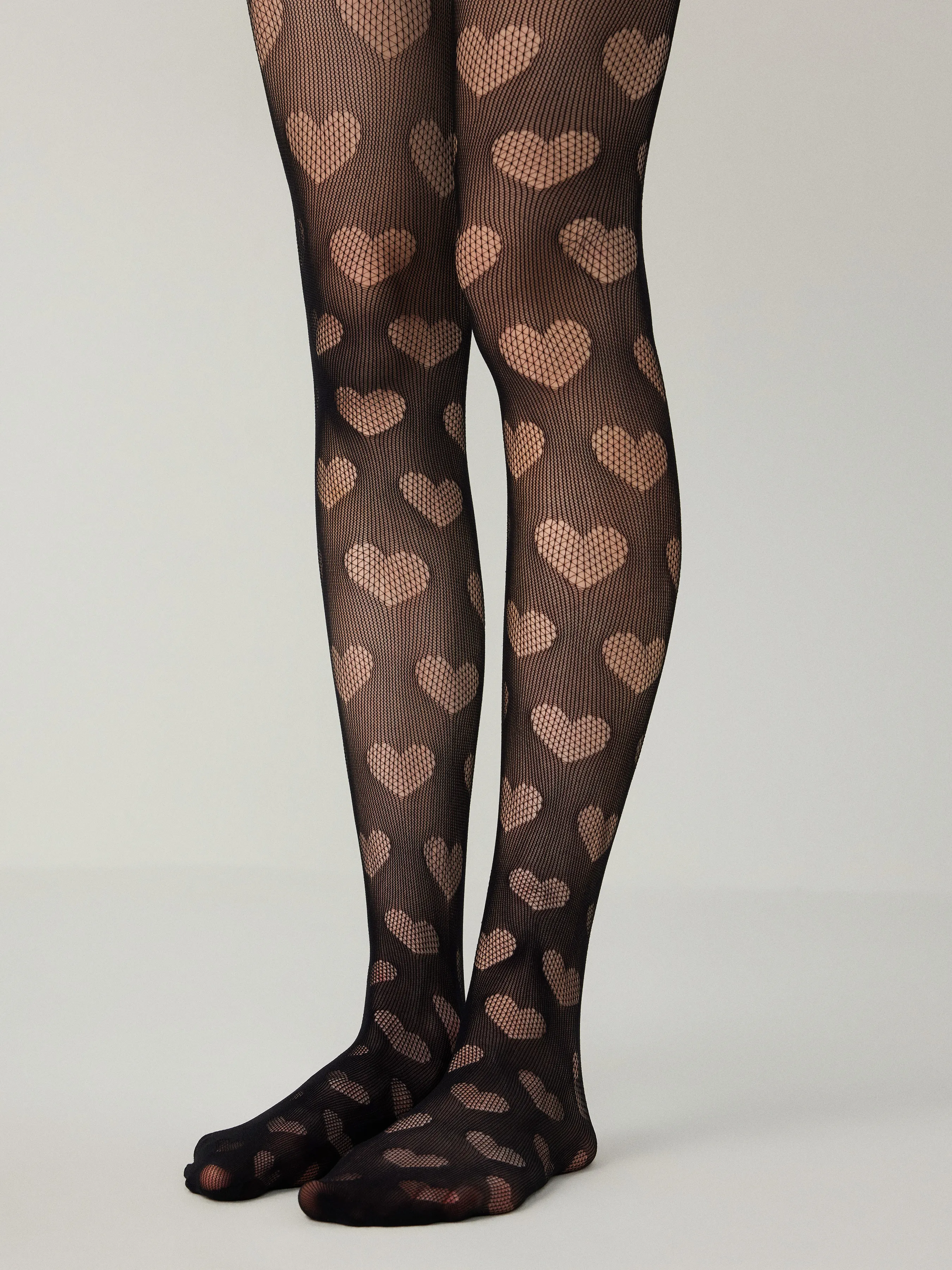  Medias con Decoración de Corazón