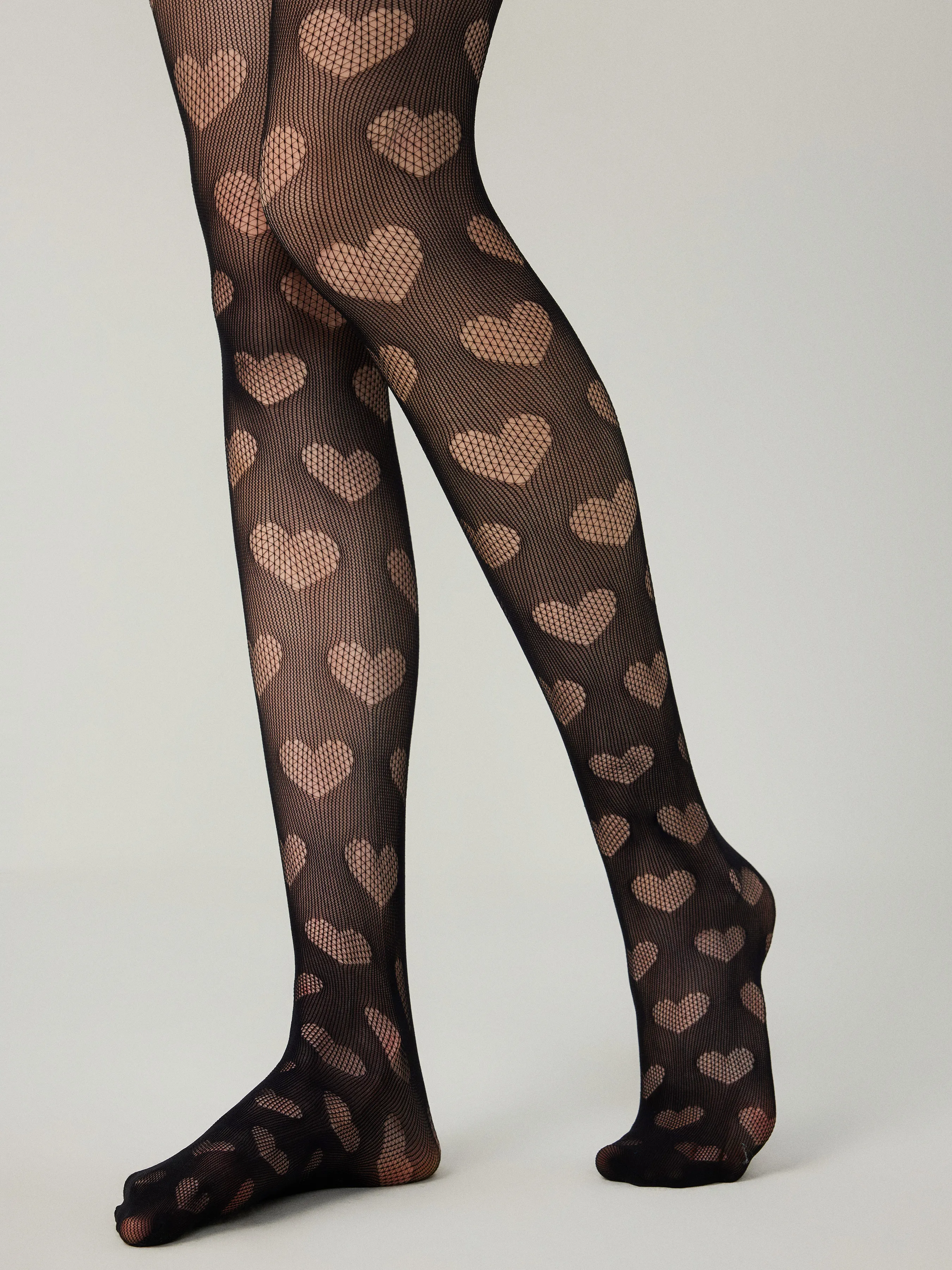  Medias con Decoración de Corazón