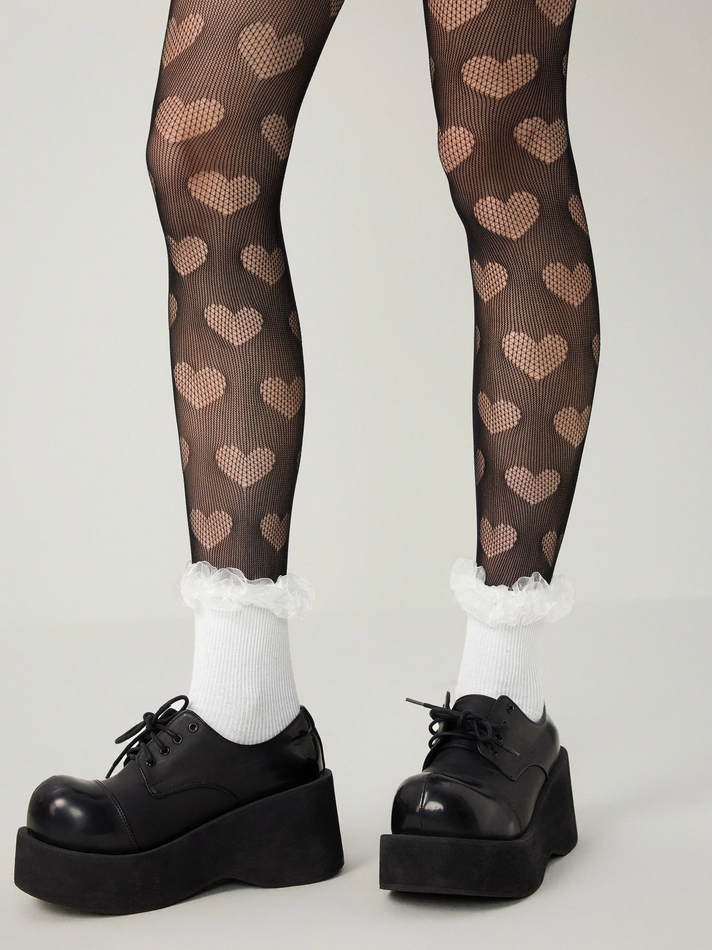 Medias con Decoración de Corazón