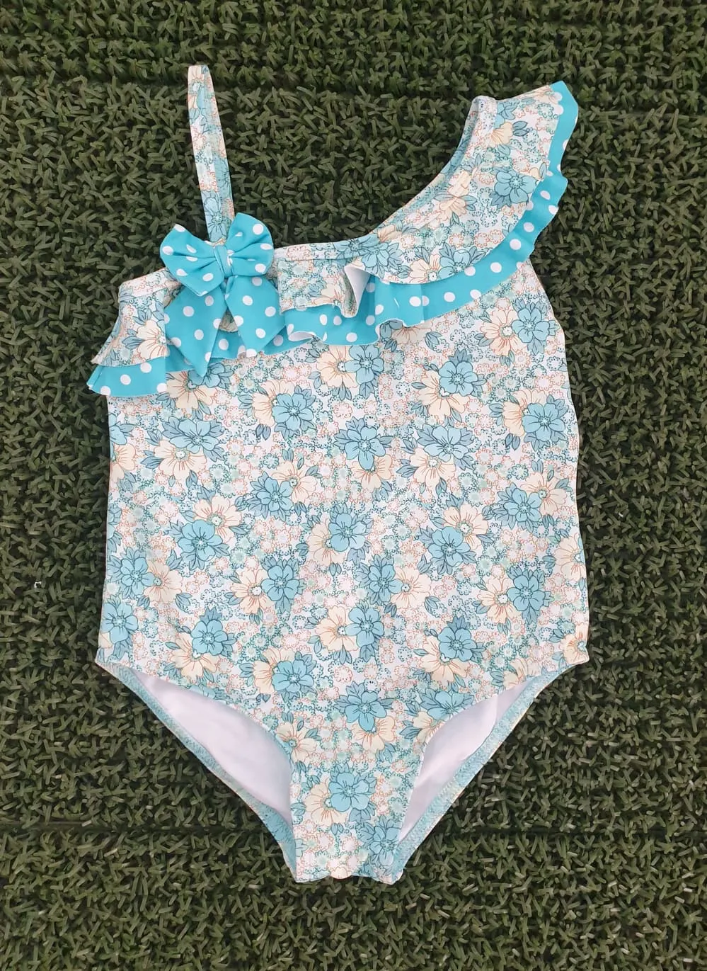 Menorca turquesa Bañador niña R380805