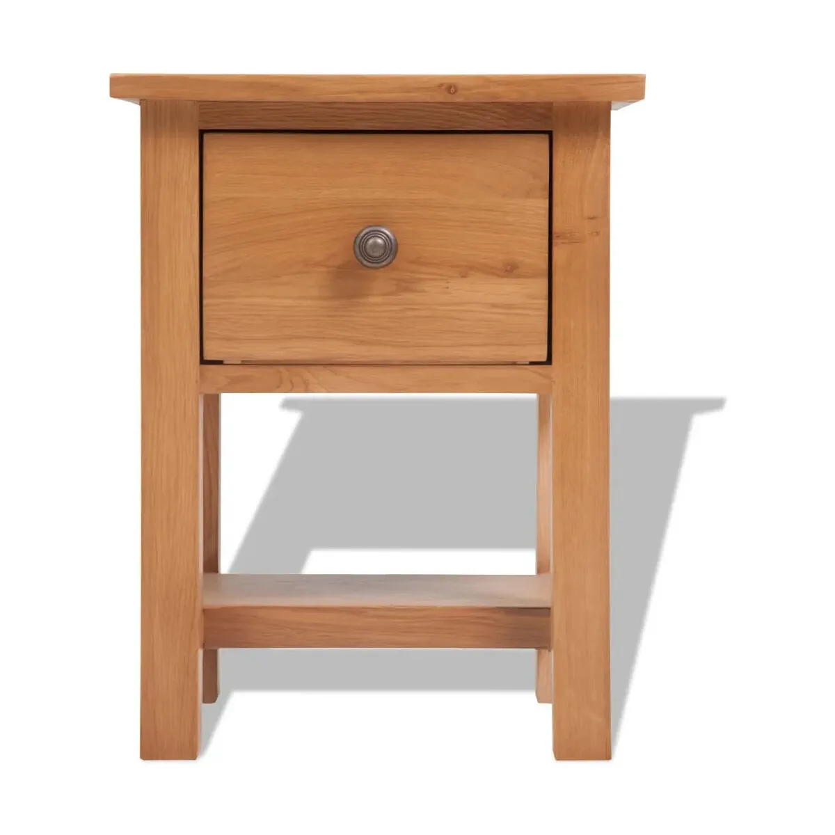 Mesita de noche de madera de roble maciza 36x30x47 cm