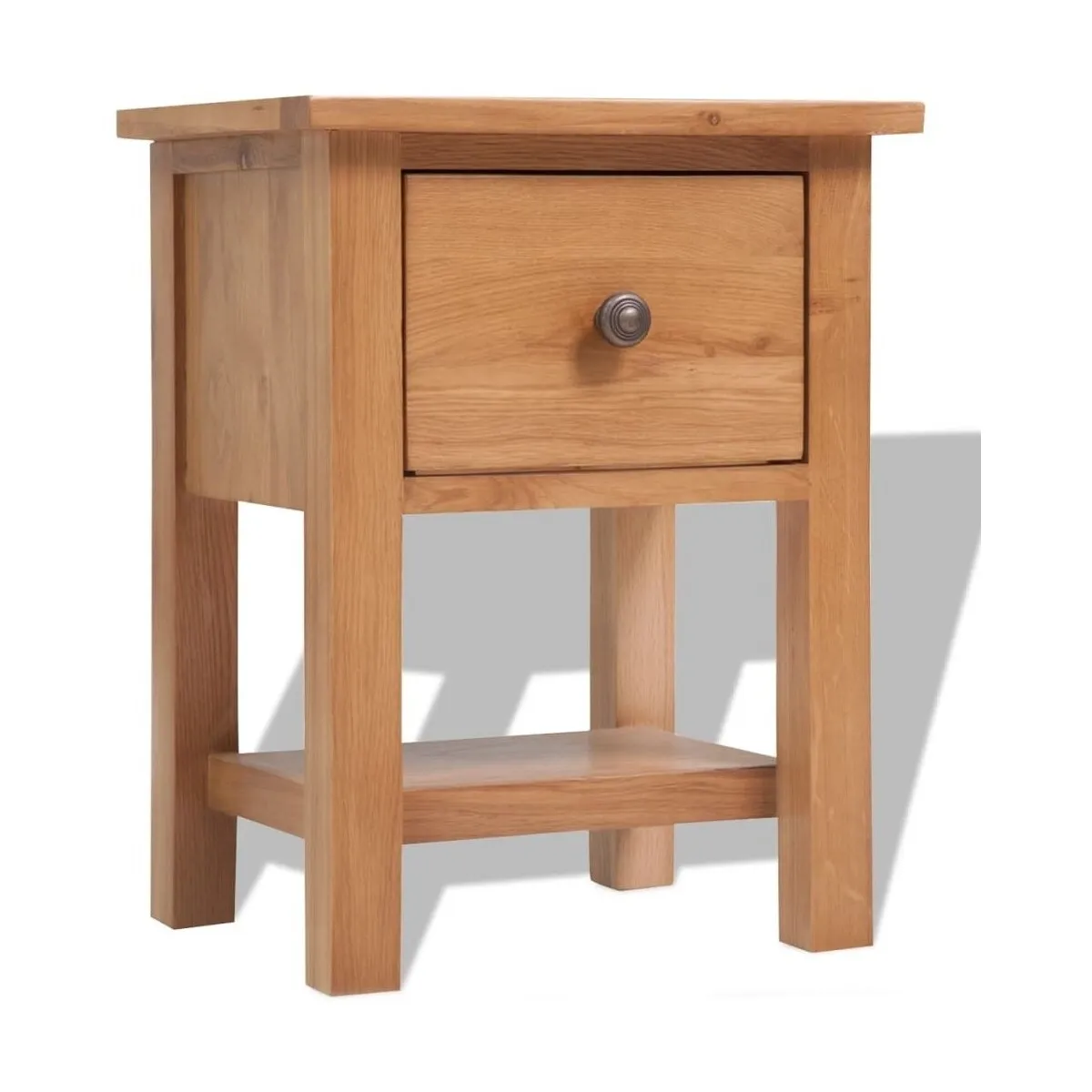 Mesita de noche de madera de roble maciza 36x30x47 cm