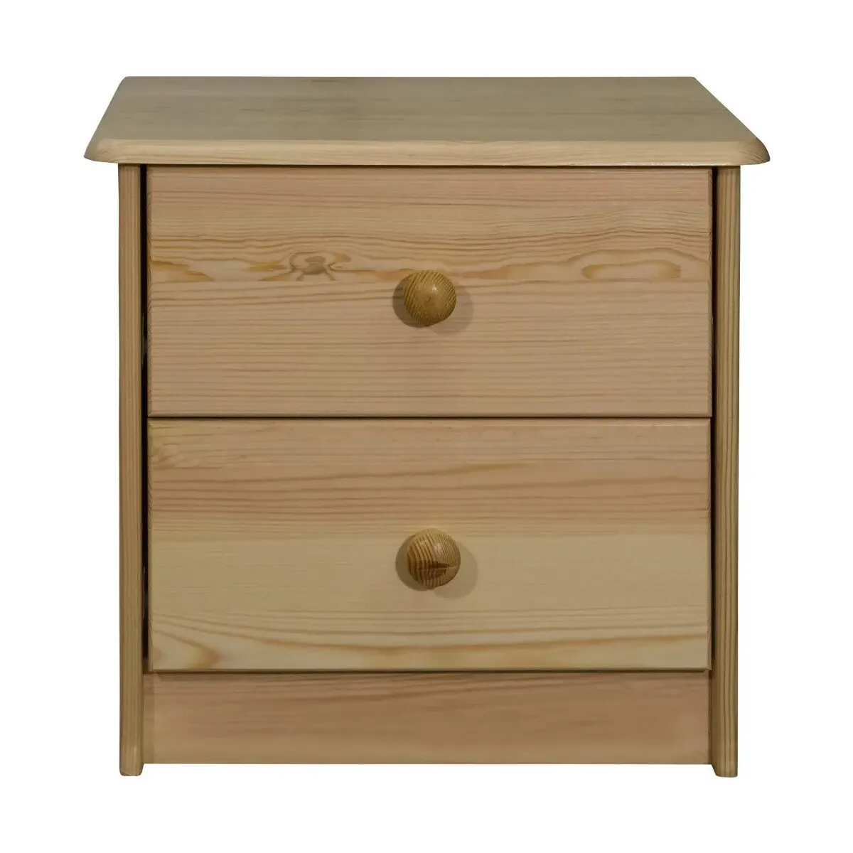 Mesita de noche de madera maciza de pino 43x34x40 cm