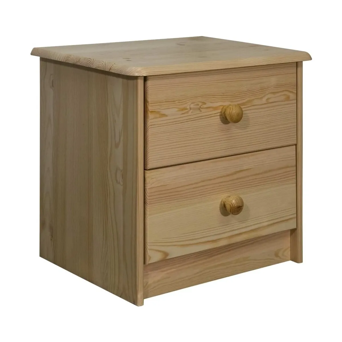 Mesita de noche de madera maciza de pino 43x34x40 cm