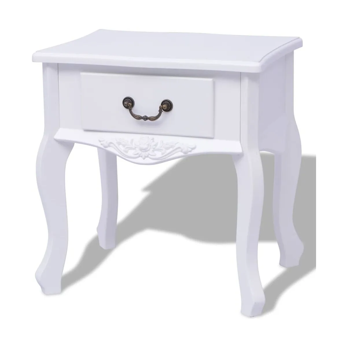 Mesita de noche MDF blanca