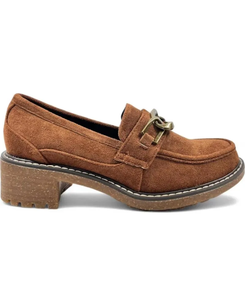 Mocasines TIMBOS  de Mujer MOCASIN TACON TRAVILLA MUJER CUERO 130495  MARRóN