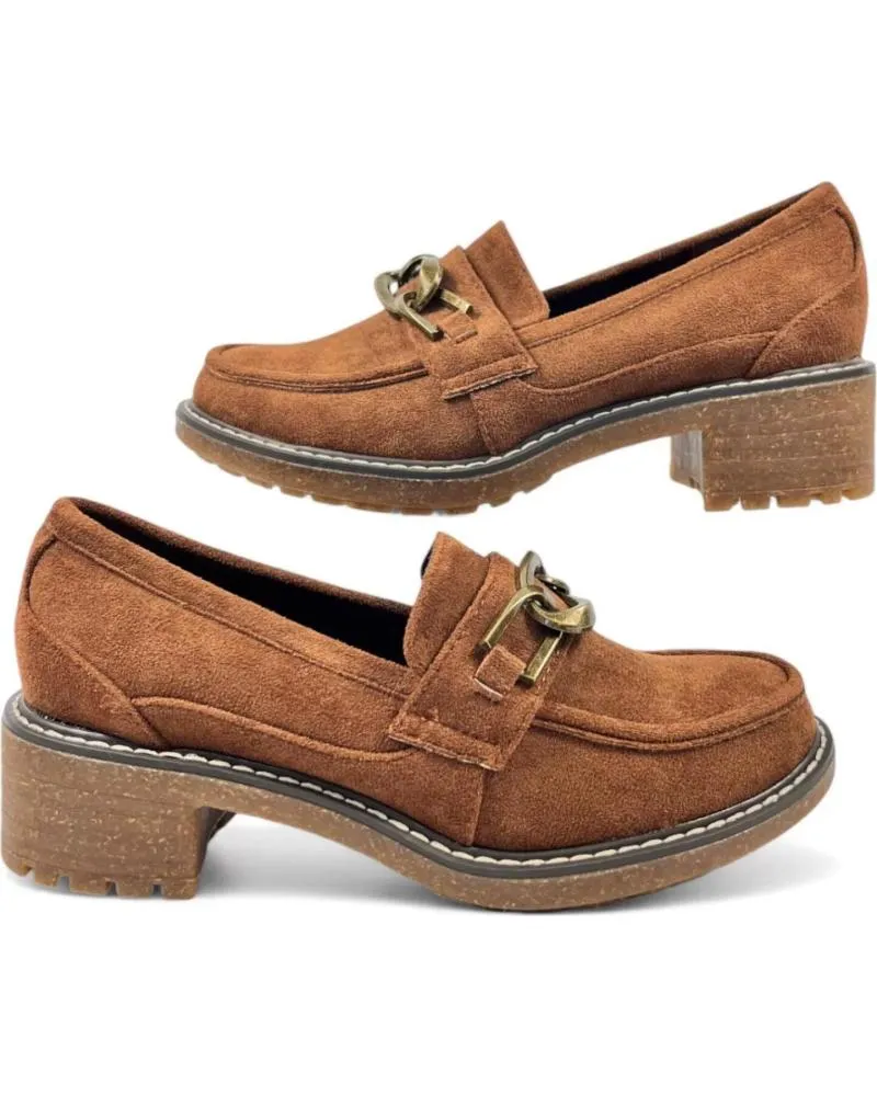 Mocasines TIMBOS  de Mujer MOCASIN TACON TRAVILLA MUJER CUERO 130495  MARRóN