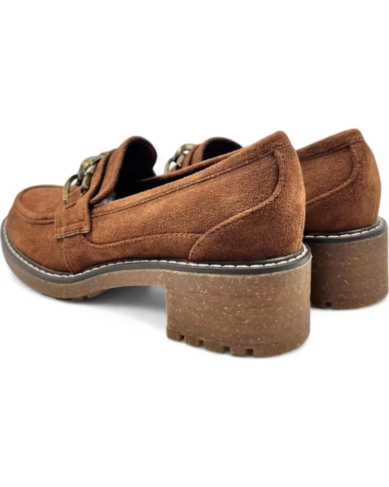 Mocasines TIMBOS  de Mujer MOCASIN TACON TRAVILLA MUJER CUERO 130495  MARRóN