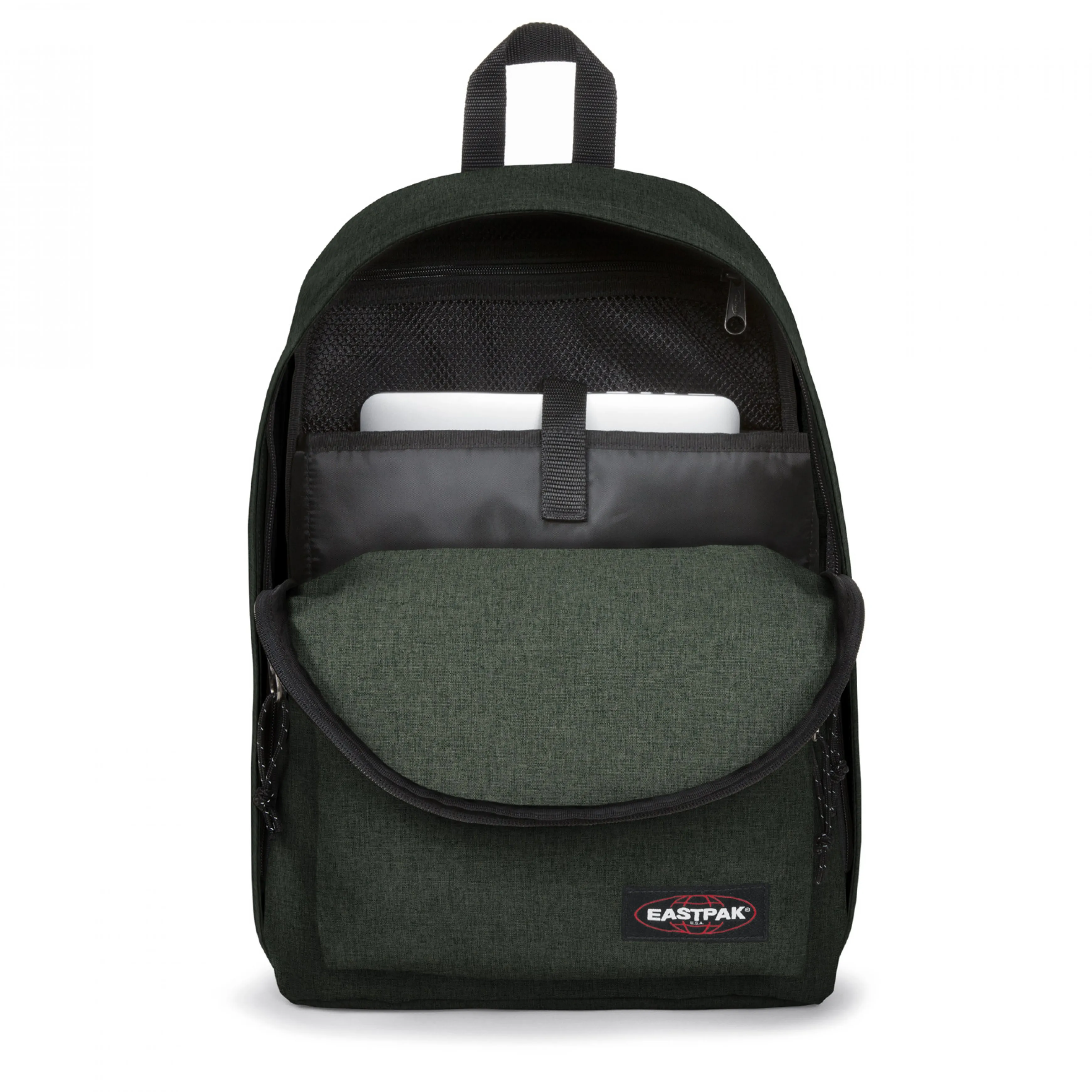 MOCHILA EASTPAK Out Of Office EK76727T  CRAFTY MOSS verde caqui efecto tejano