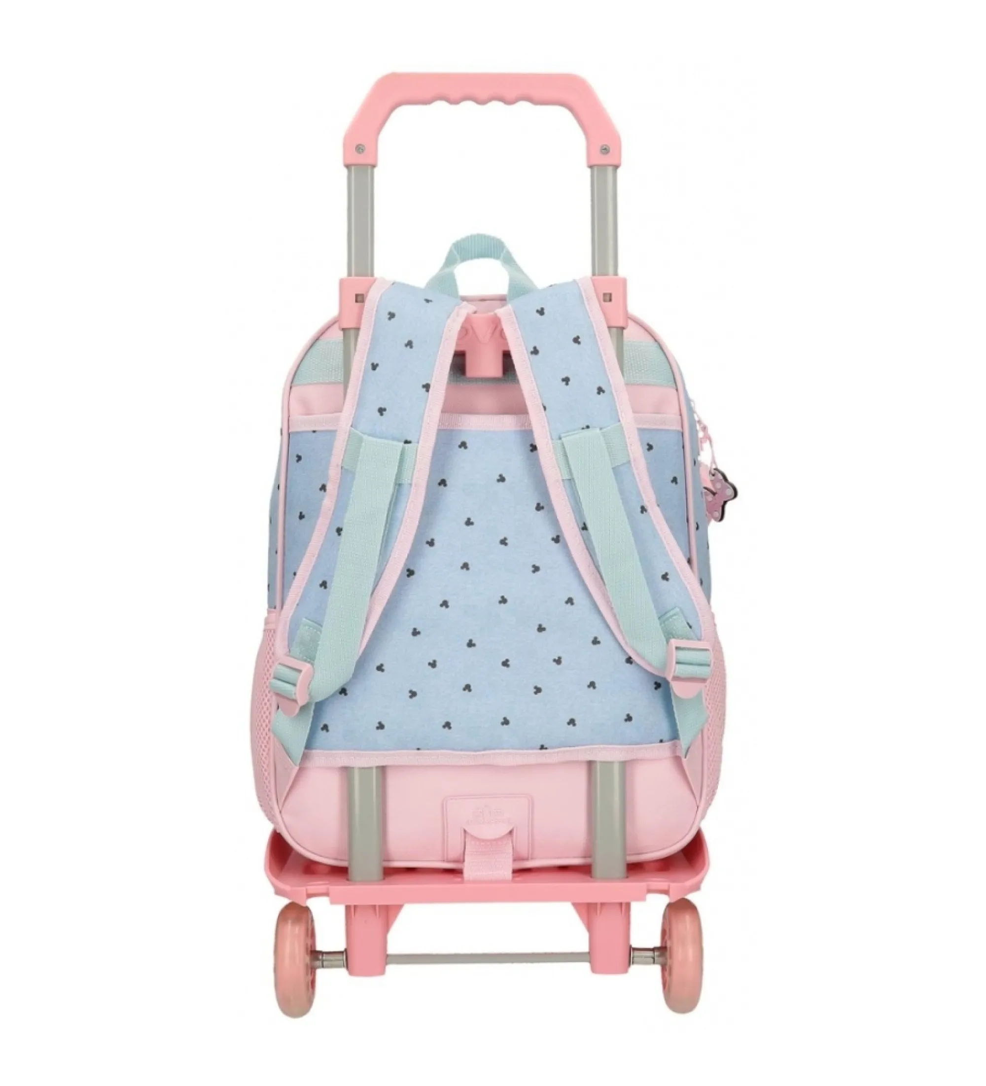 Mochila escolar Minnie American darling 38cm con carro azul