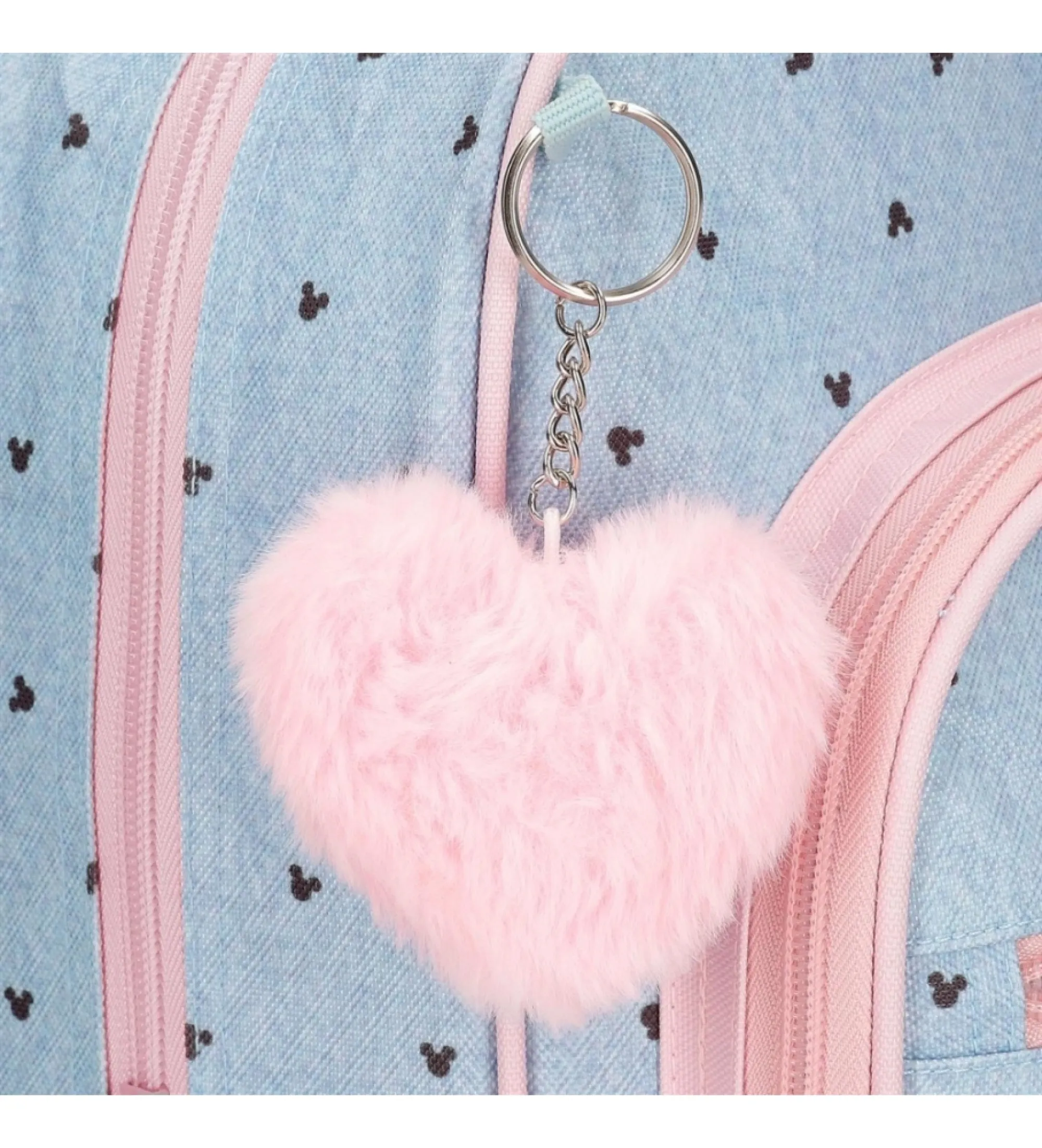 Mochila escolar Minnie American darling 38cm con carro azul