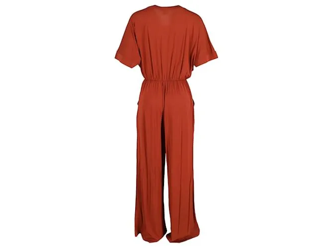 MONO CON CINTURóN VNECK EOLO DE MAX MARA EN VISCOSA NARANJA 