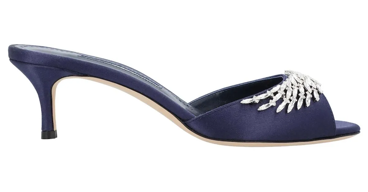 Mule Azul Manolo Blahnik Lumada Fabio 050 
