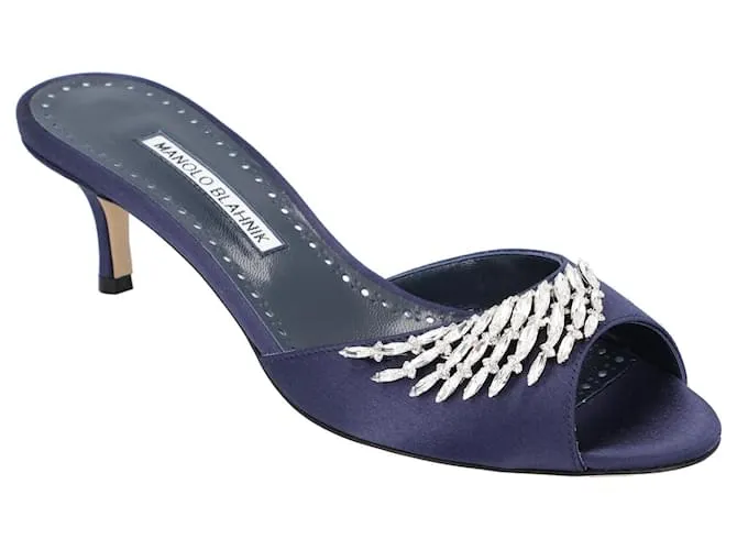 Mule Azul Manolo Blahnik Lumada Fabio 050 