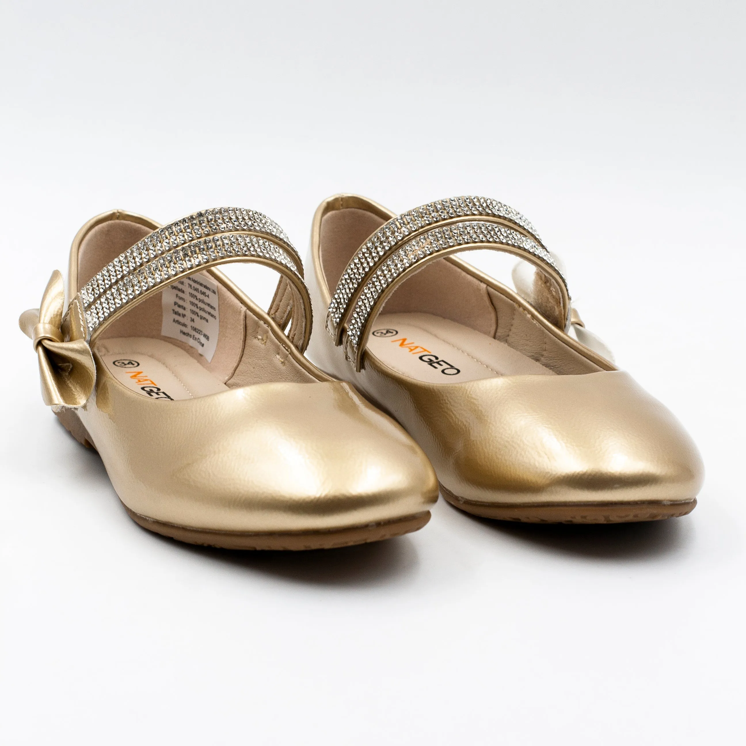 Natgeo Kids Ballerina con Velcro color Dorado