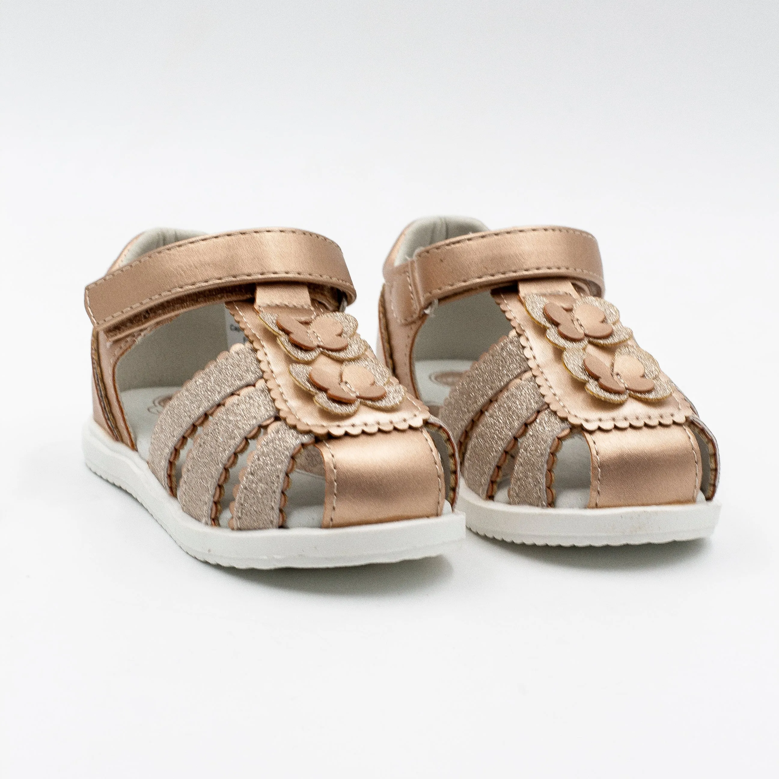 Natgeo Kids Sandalia Nia con velcro Blanco Dorado
