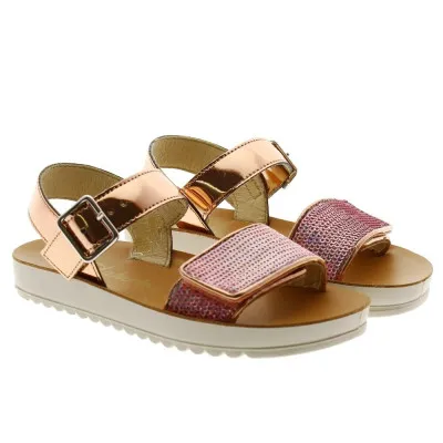 NATURINOSandalia lentejuelas niña Naturlno 6033 Oro rosa