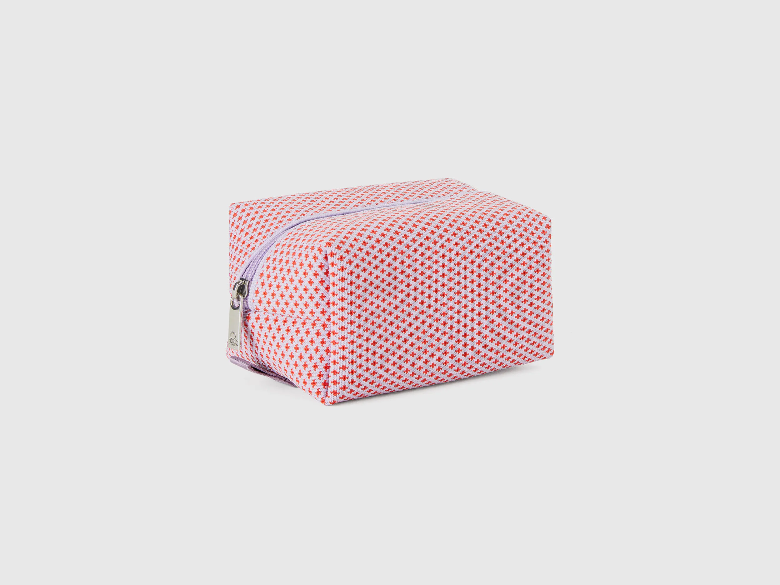 Neceser de jacquard rojo y rosa