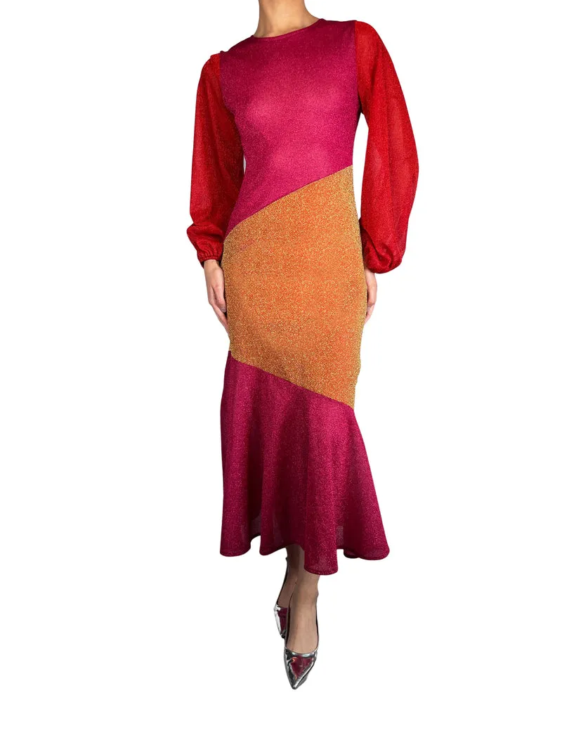 NEVER FULLY DRESSED Vestido Lurex Traslucido