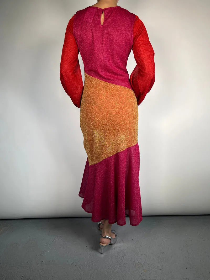 NEVER FULLY DRESSED Vestido Lurex Traslucido