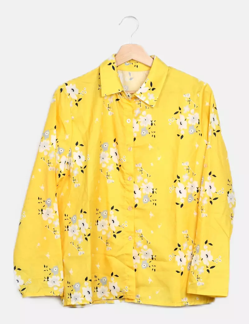 NoName Camisa amarilla estampado floral