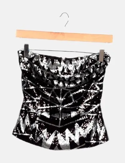 NoName Corset lentejuelas étnico