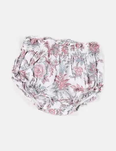 NoName Cubrepañal blanco estampado floral